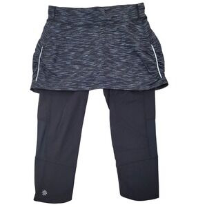 Athleta‎ Women's Medium Black Skort Capri Leggings Athletic Skirt Pants